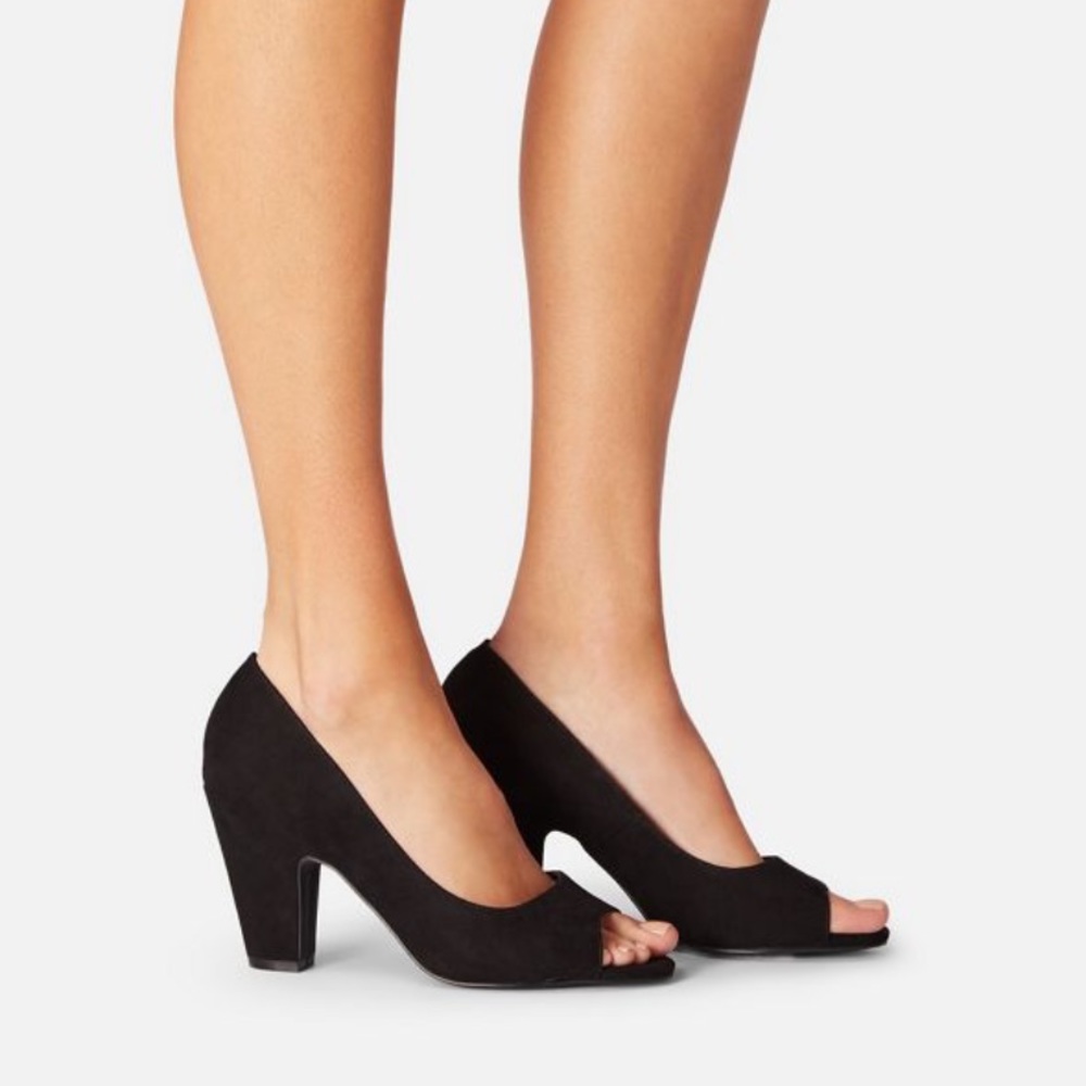 JustFab Sandra Dee open toe pump